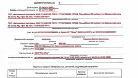 Реквизиты доверенности: что писать в Терволина
